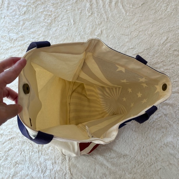 Patriotic flag cotton canvas tote/shoppers bag. - Picture 4 of 6